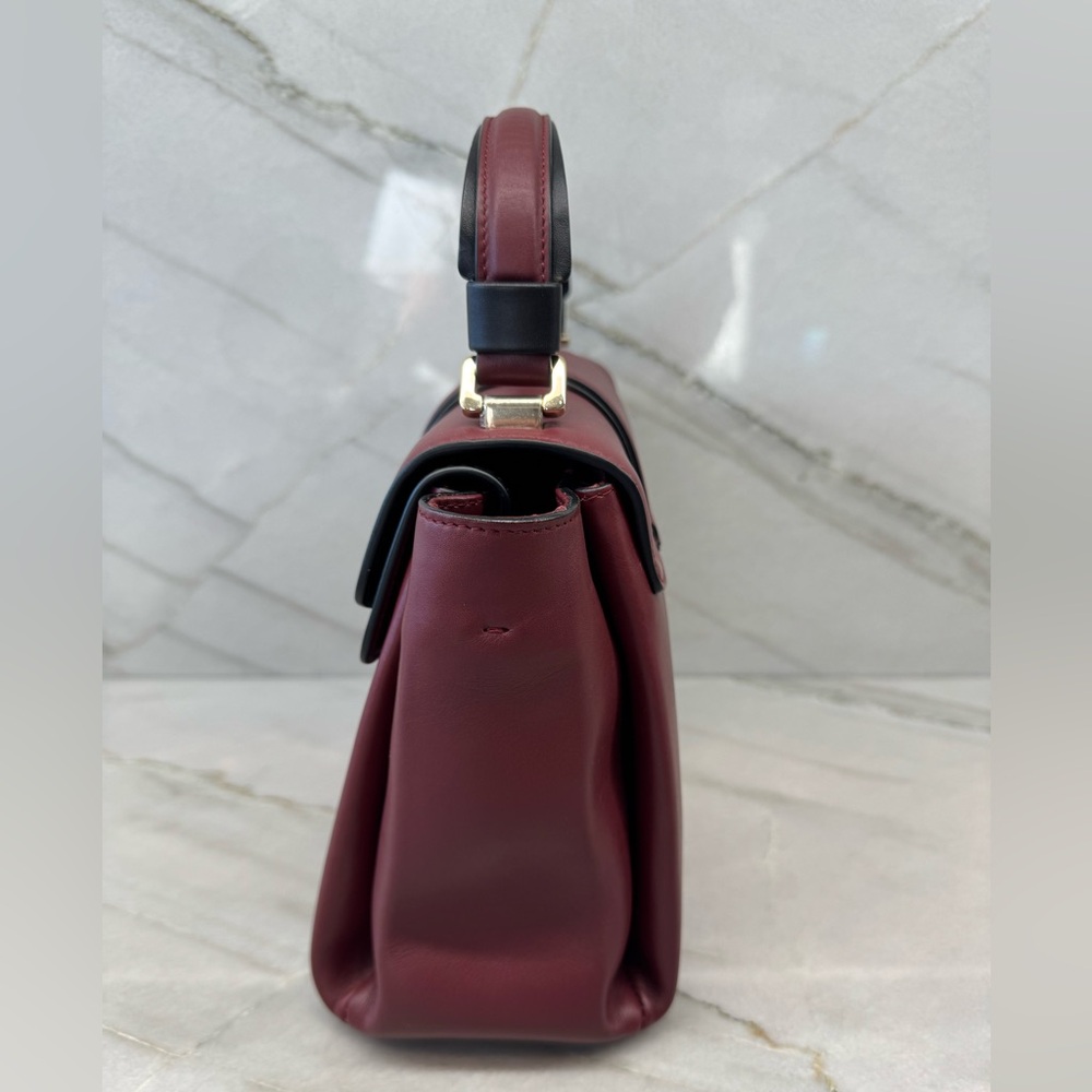 Bvlgari Burgundy/Black Leather Serpenti Viper Crossbody Shoulder Handbag - Picture 7 of 17